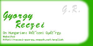 gyorgy reczei business card